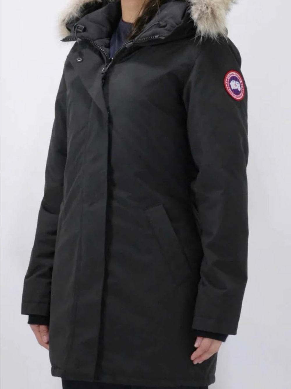 Canada Goose Black Down Parka with Fur-Trim Hood